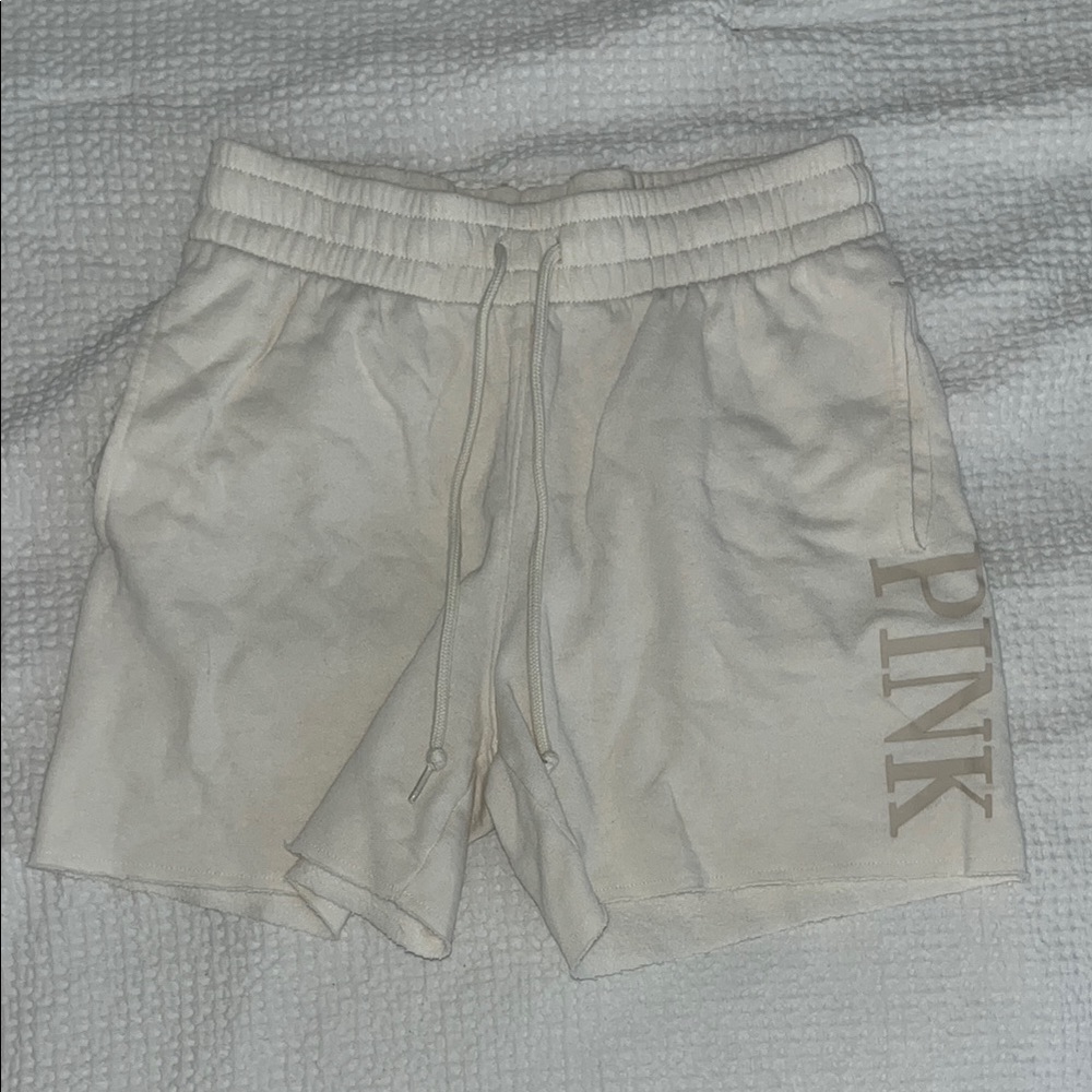 PINK Victoria's Secret Beige Logo Shorts